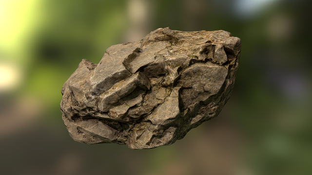 rock low poly model 3D 模型 .c4d .max .obj .3ds .fbx .stl .blend 