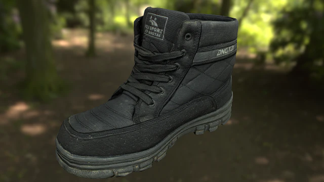 boot low poly model 3D Model .c4d .max .obj .3ds .fbx .stl .blend 