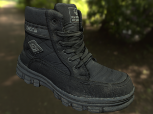 boot low poly model 3D Model