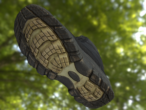 boot low poly model 3D Model