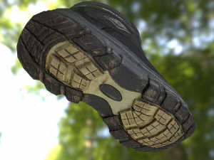 boot low poly model 3D Model