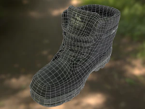 boot low poly model 3D Model