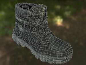 boot low poly model 3D Model