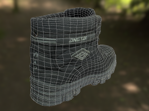 boot low poly model 3D Model
