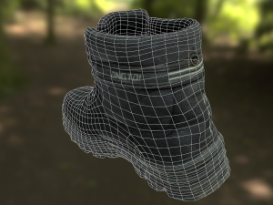 boot low poly model 3D Model