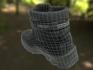 boot low poly model 3D Model