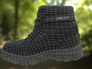 boot low poly model 3D Model