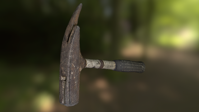 claw hammer low poly model Modelo 3D .c4d .max .obj .3ds .fbx .stl .blend 