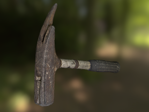 claw hammer low poly model Modelo 3D
