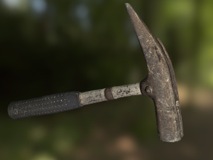 claw hammer low poly model Modelo 3D