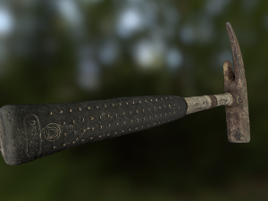 claw hammer low poly model Modelo 3D