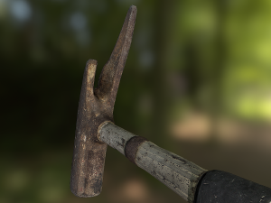 claw hammer low poly model Modelo 3D