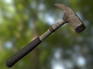 claw hammer low poly model Modelo 3D