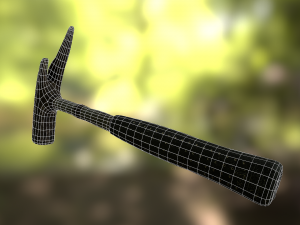 claw hammer low poly model Modelo 3D