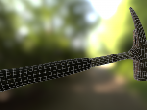 claw hammer low poly model Modelo 3D