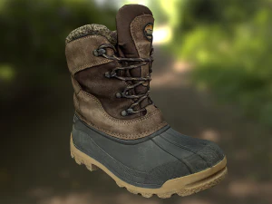 boot low poly model 3D Model