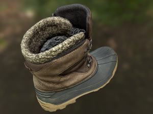 boot low poly model 3D 모델