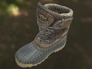 boot low poly model 3D Model