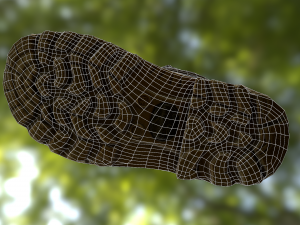 boot low poly model 3D 모델