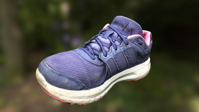 worn sneaker shoe low poly model 3Dモデル .c4d .max .obj .3ds .fbx .stl .blend 