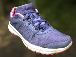 worn sneaker shoe low poly model 3Dモデル