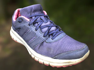 worn sneaker shoe low poly model 3D Model