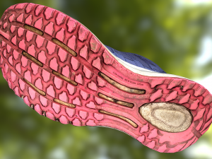 worn sneaker shoe low poly model 3Dモデル