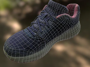 worn sneaker shoe low poly model 3D Model