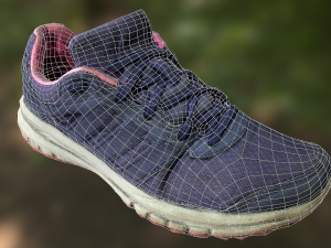 worn sneaker shoe low poly model 3Dモデル