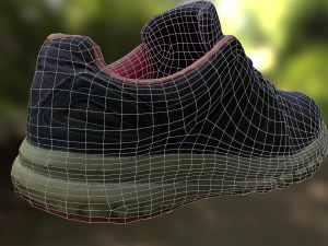 worn sneaker shoe low poly model 3Dモデル