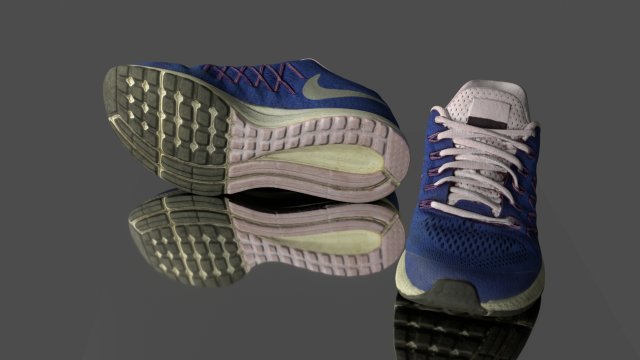 sneakers low poly 3D Модель .c4d .max .obj .3ds .fbx .stl .blend 