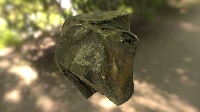old tree stump low poly 3D Модель .c4d .max .obj .3ds .fbx .stl .blend 