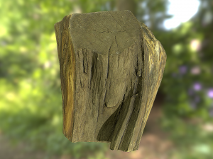 old tree stump low poly 3D Модель
