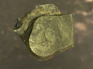 old tree stump low poly 3D Модель