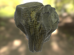 old tree stump low poly 3D Модель