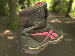 bota modelo low poly Modelo 3D