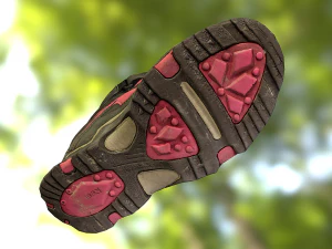 bota modelo low poly Modelo 3D