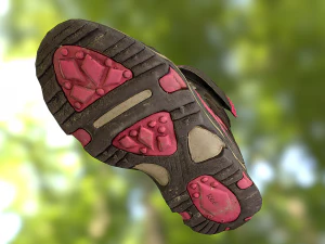 bota modelo low poly Modelo 3D