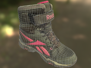 boot low poly model 3D 模型