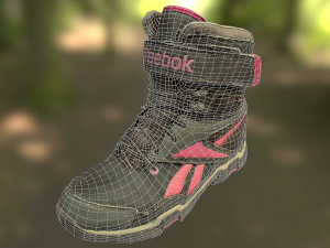 boot low poly model 3D 模型