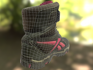 boot low poly model 3D 模型