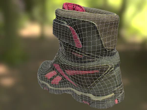 bota modelo low poly Modelo 3D