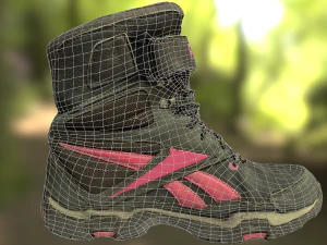 bota modelo low poly Modelo 3D