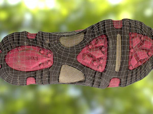 bota modelo low poly Modelo 3D