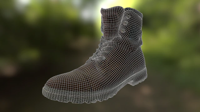 winter boots 3D Model .c4d .max .obj .3ds .fbx .stl .blend 