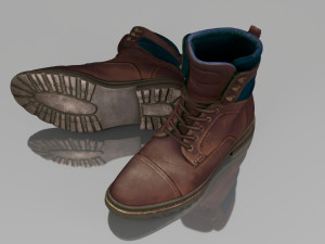 winter boots Model 3D
