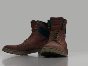 winter boots Modèle 3D