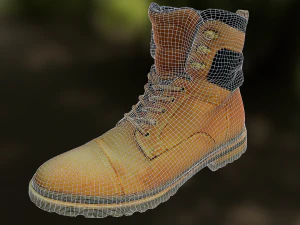 boot low poly model 3D Model