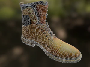 boot low poly model 3D Model
