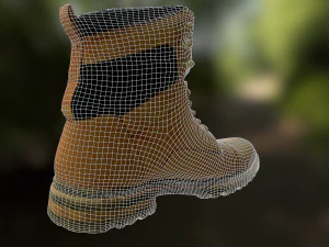 boot low poly model 3D Model